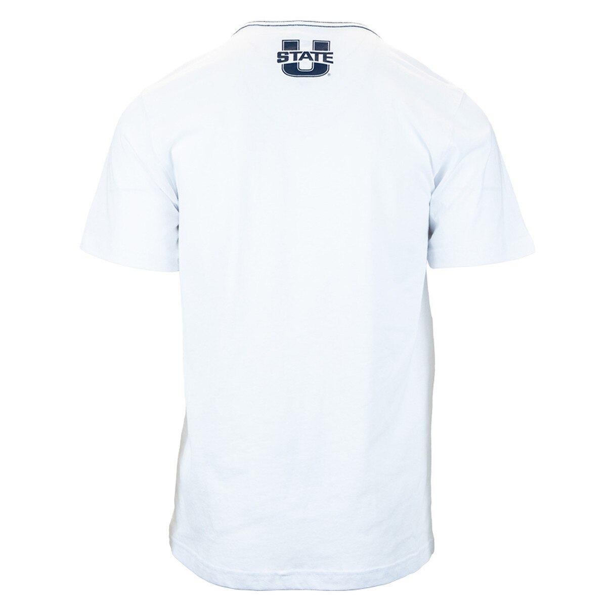 Utah State Aggie Bull Vertical Print Unisex T-Shirt white